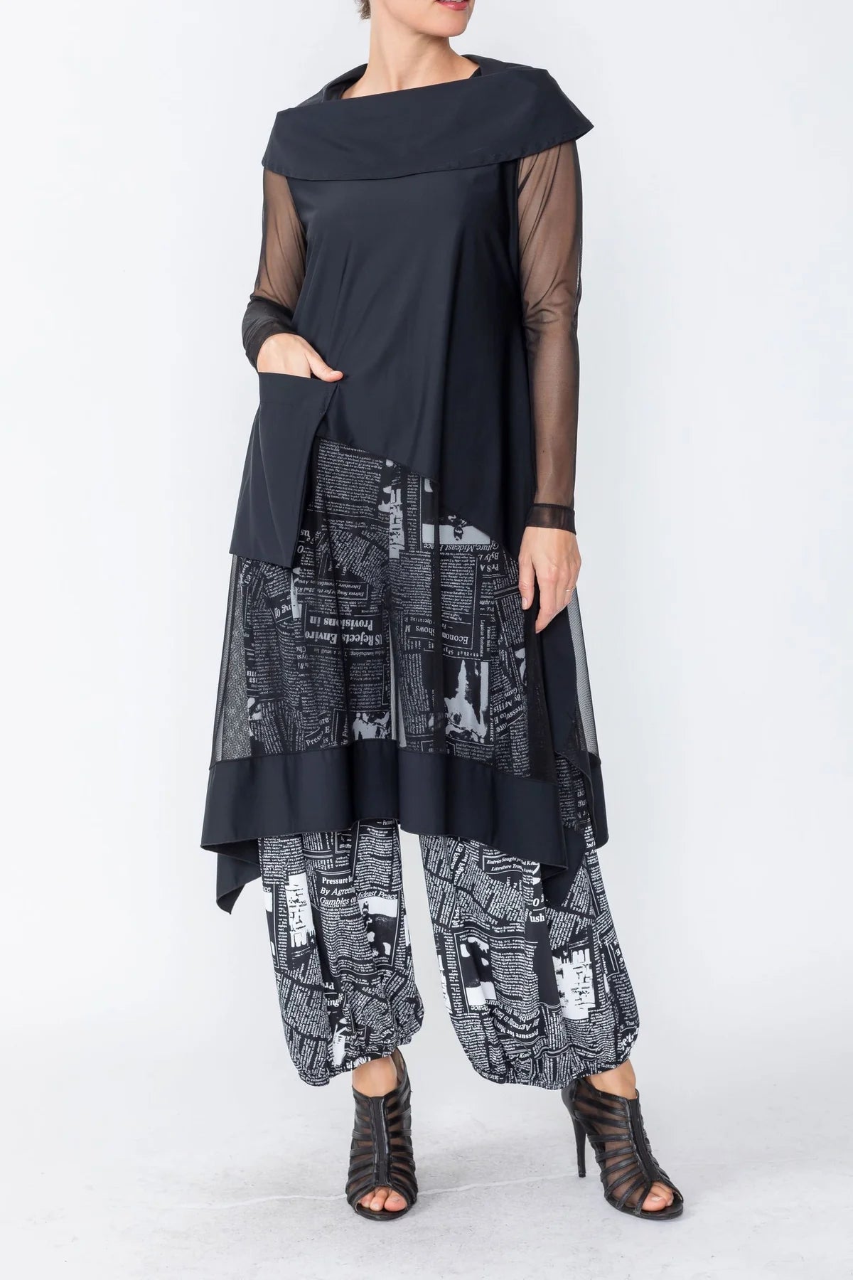 IC Collection Tunic- 5638T- BLACK