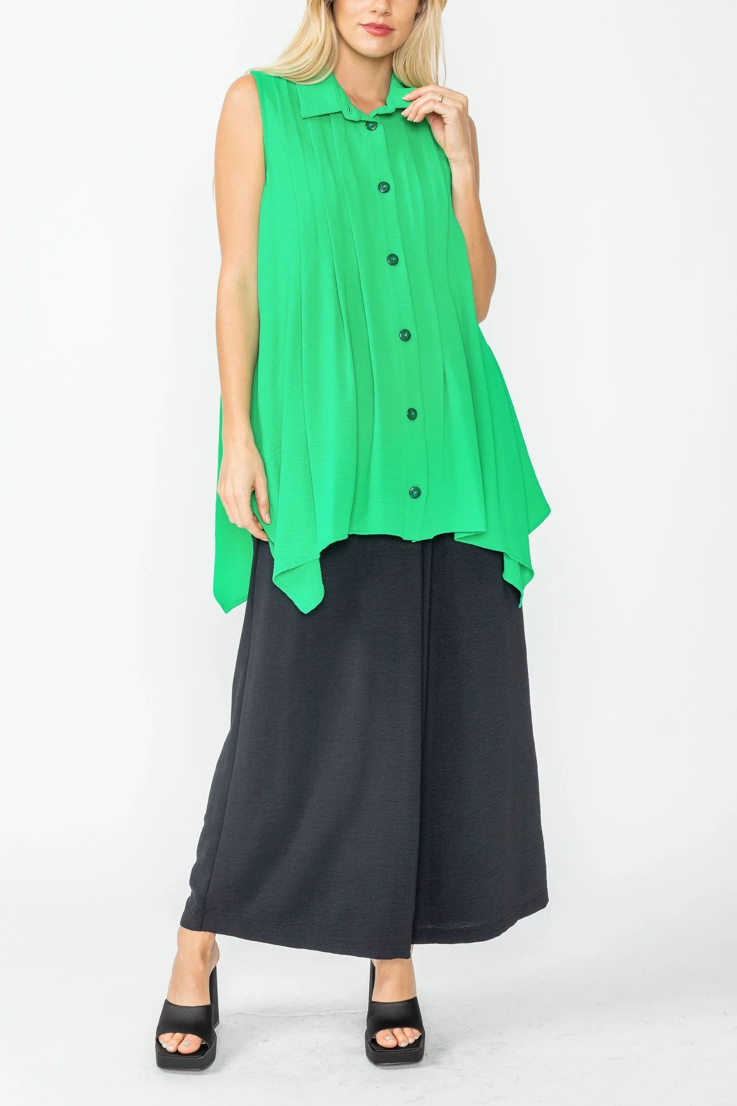 IC Collection Blouse - 5644B - GREEN