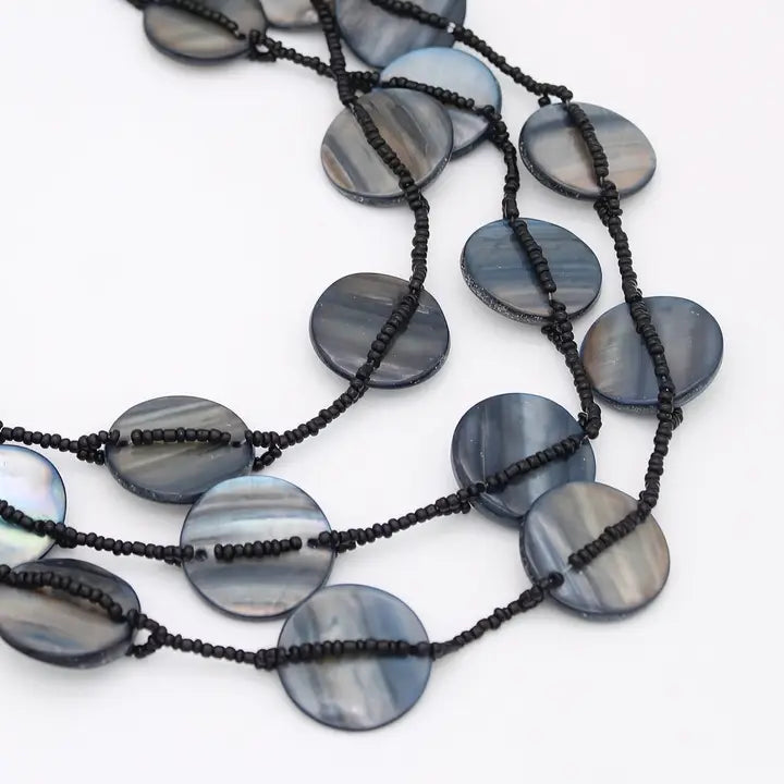 SYLCA Black Sky Dream Bib Necklace - LS26N15 - BLACK