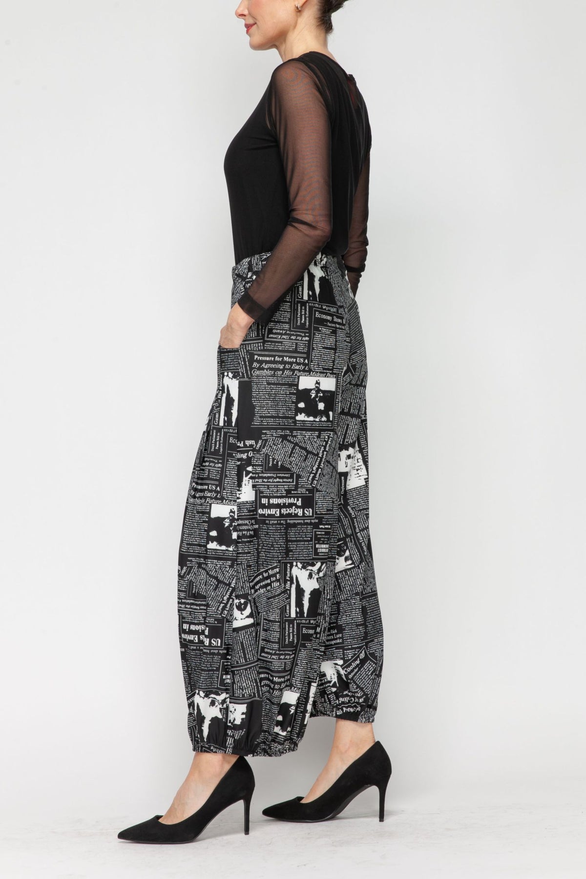 IC COLLECTION Pants - 5690P - BLACK