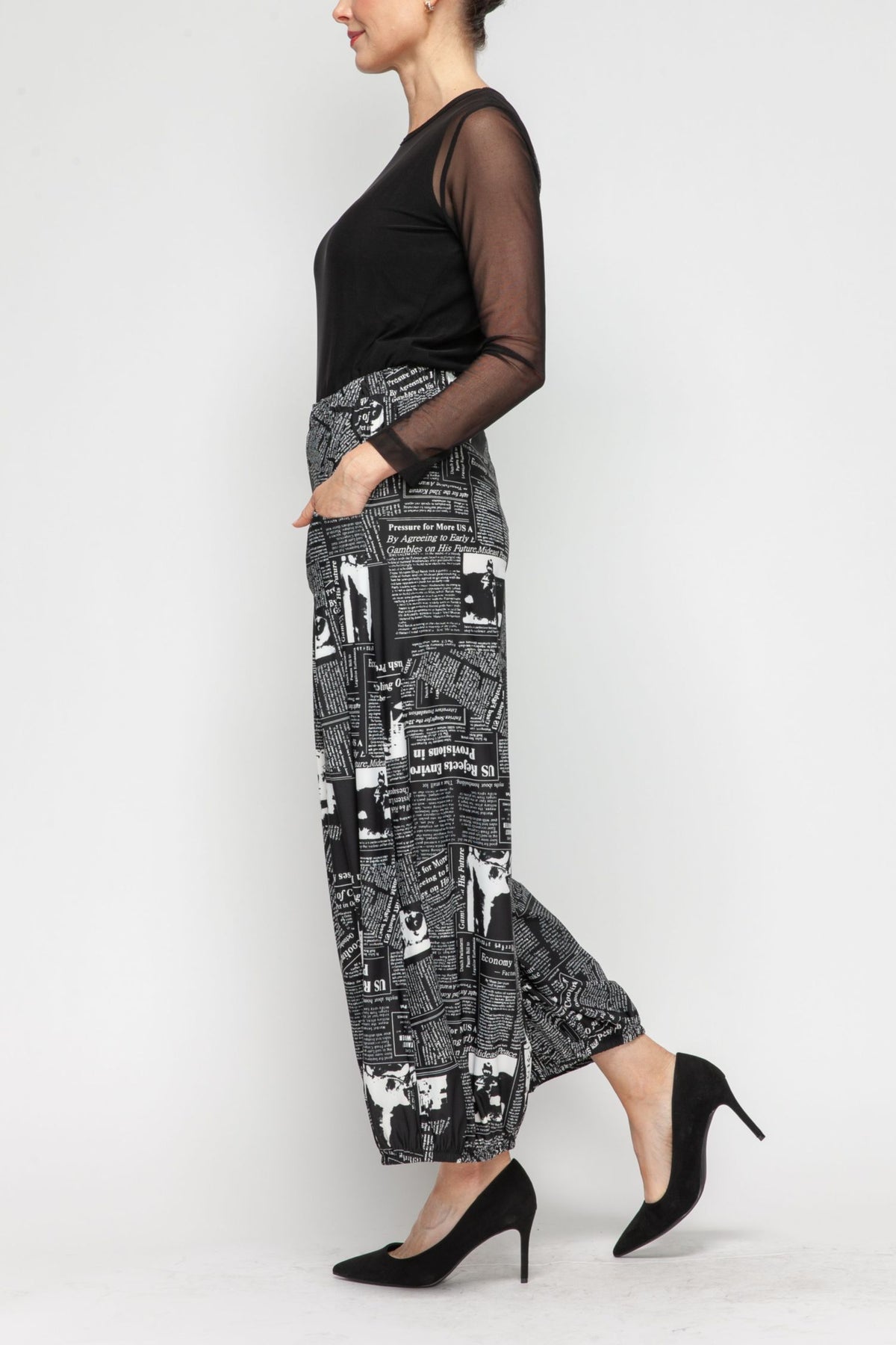 IC COLLECTION Pants - 5690P - BLACK
