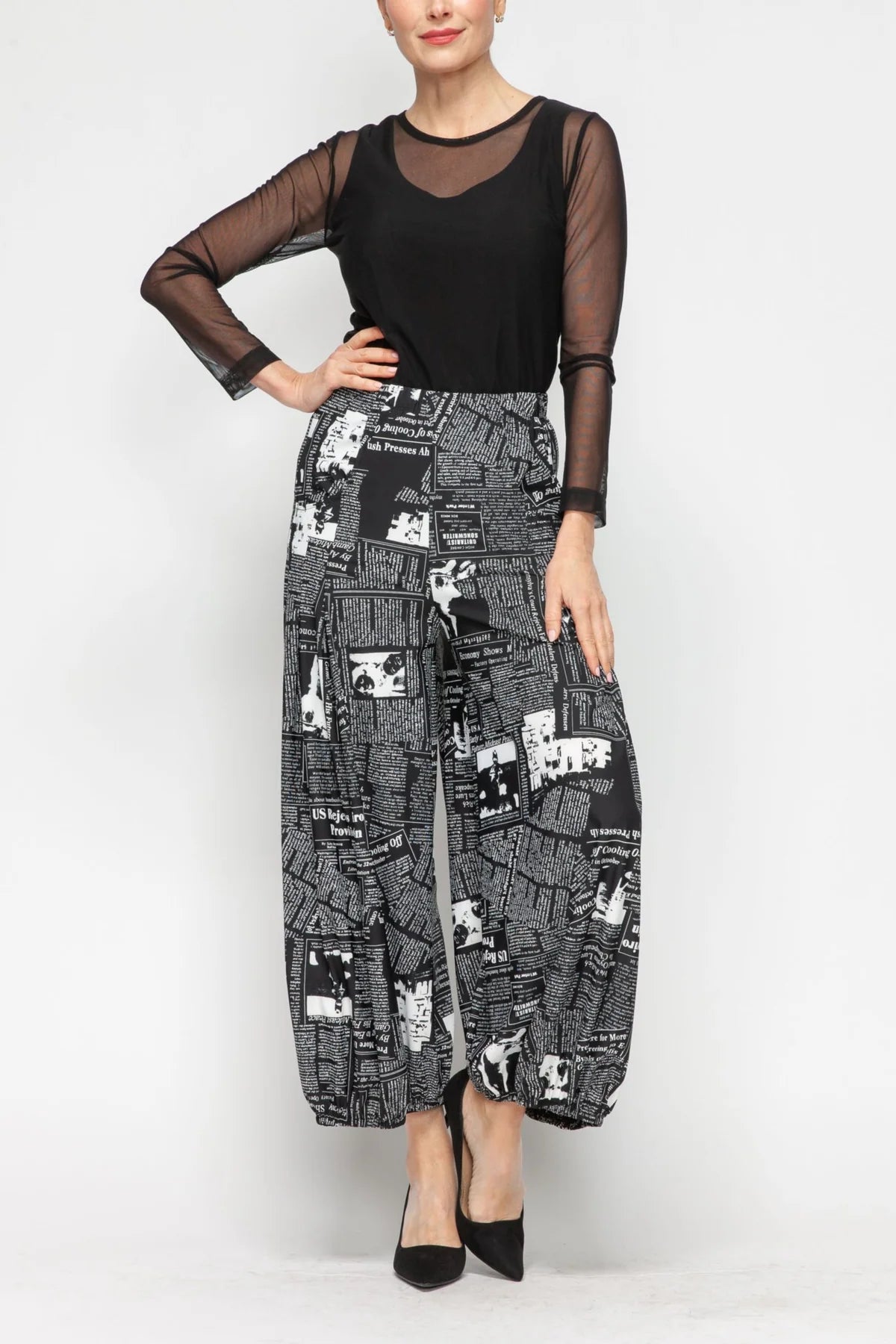 IC COLLECTION Pants - 5690P - BLACK