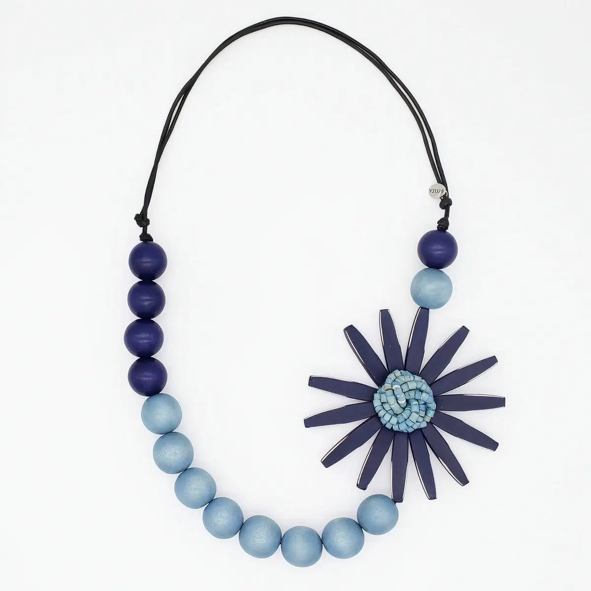 SYLCA Chunky Navy Flower Statement Necklace - SD24N23 - NAVY