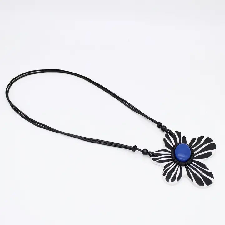 SYLCA Blue Bumble Blossom Daisy Pendant - LS26N02 - BLUE