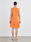 CUT LOOSE - Linen Combo Asym Tunic Dress