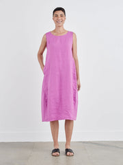 CUT LOOSE - Linen Combo Tank Bumble Dress - 5700309