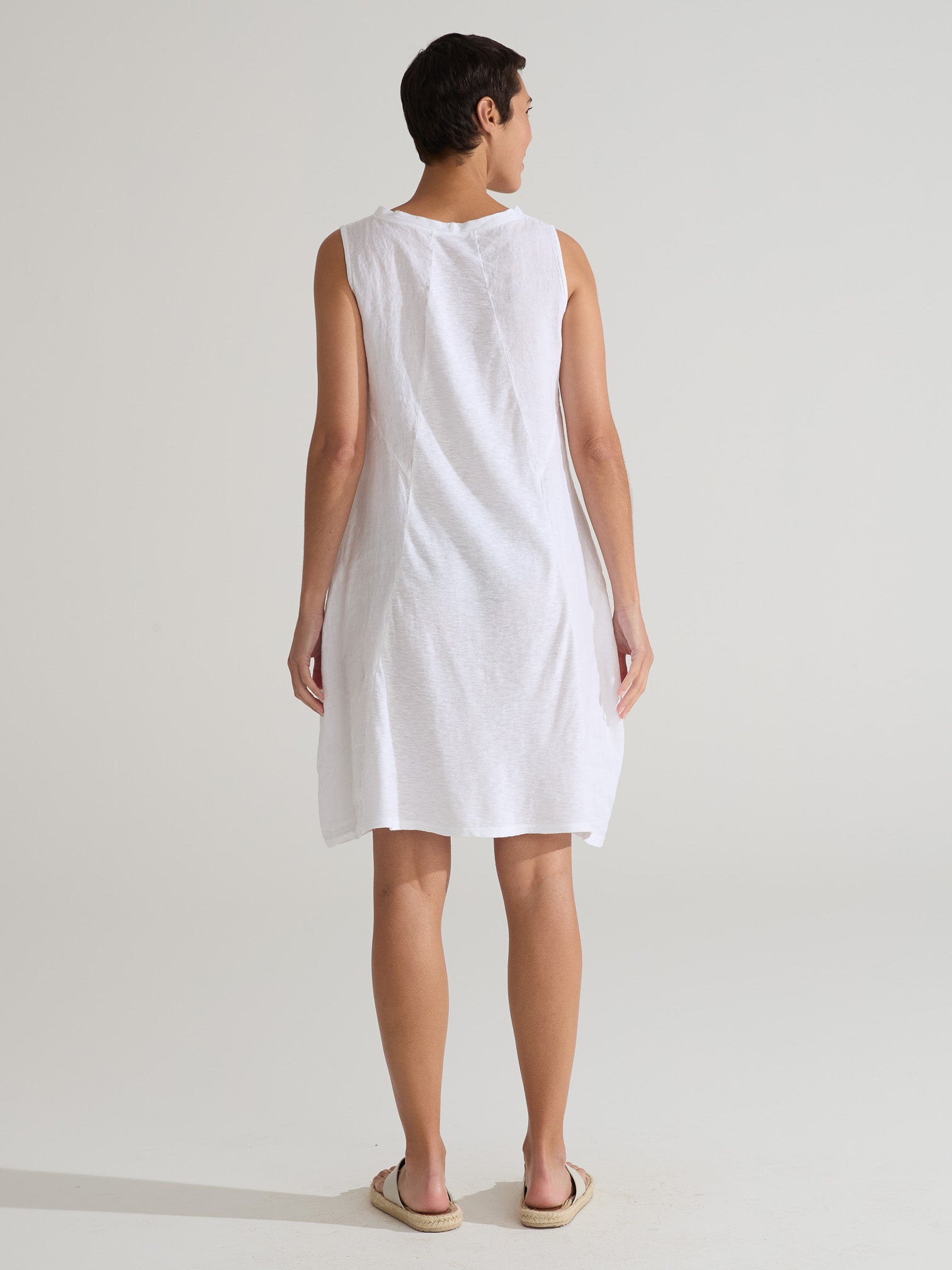 CUT LOOSE - Linen Combo Seamed Bubble Dress - 5700843