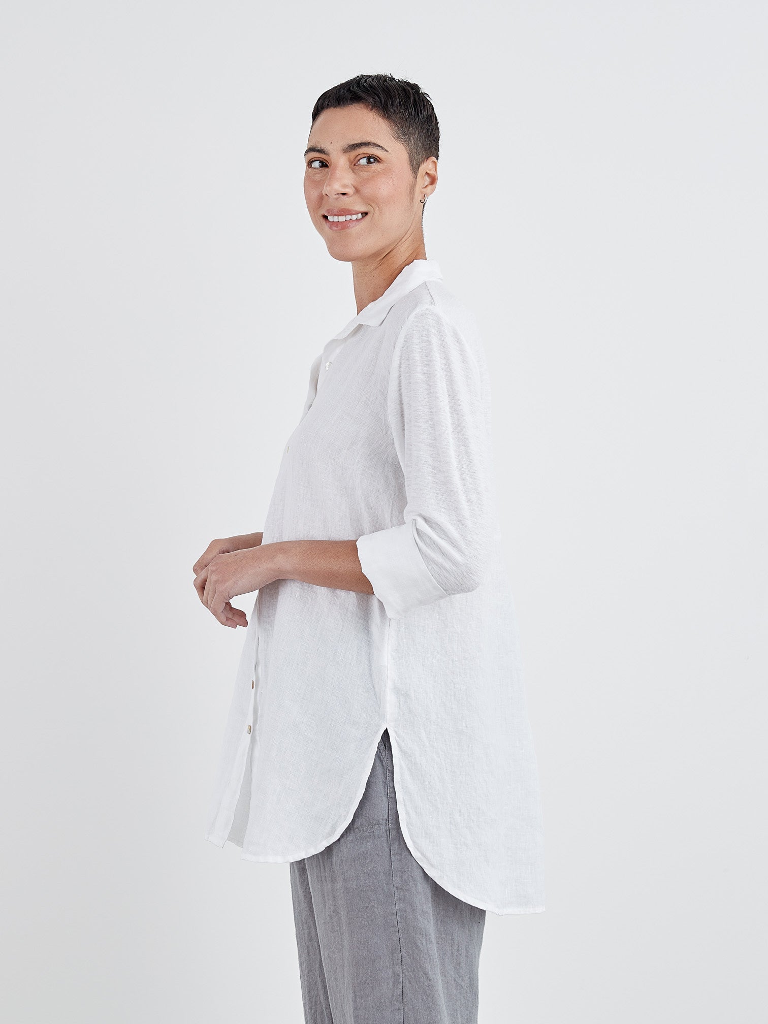 CUT LOOSE - Linen Combo Easy Shirt - 5706276