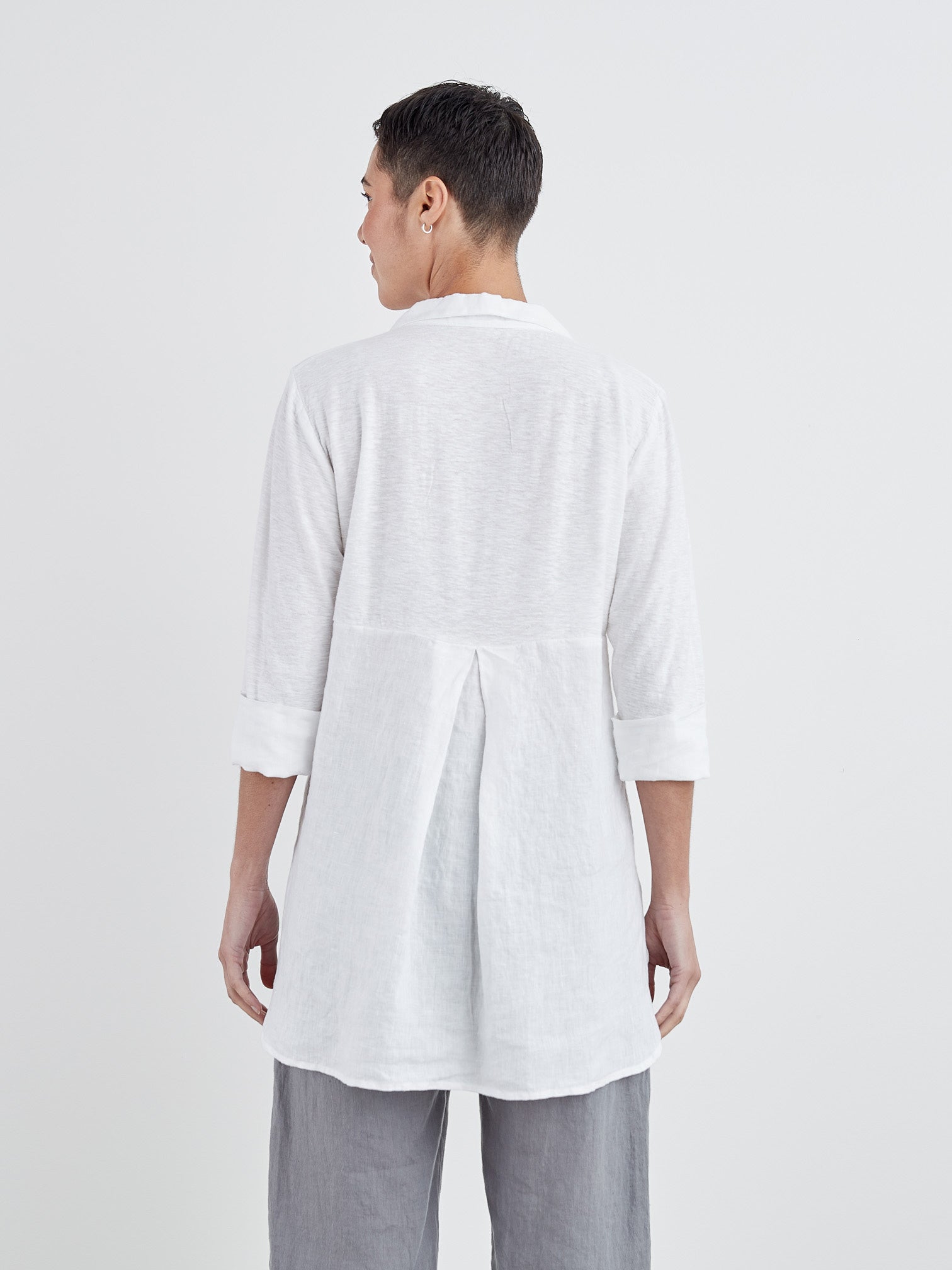 CUT LOOSE - Linen Combo Easy Shirt - 5706276