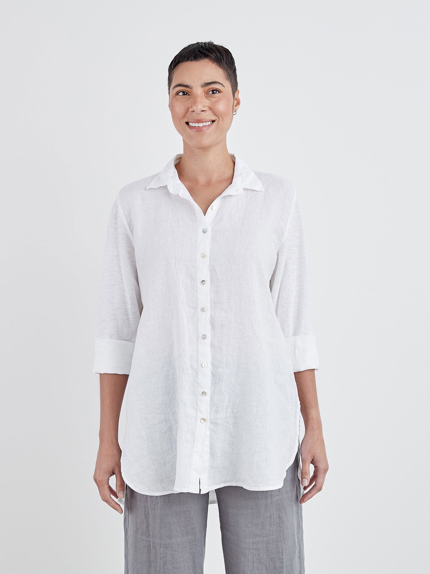 CUT LOOSE - Linen Combo Easy Shirt - 5706276