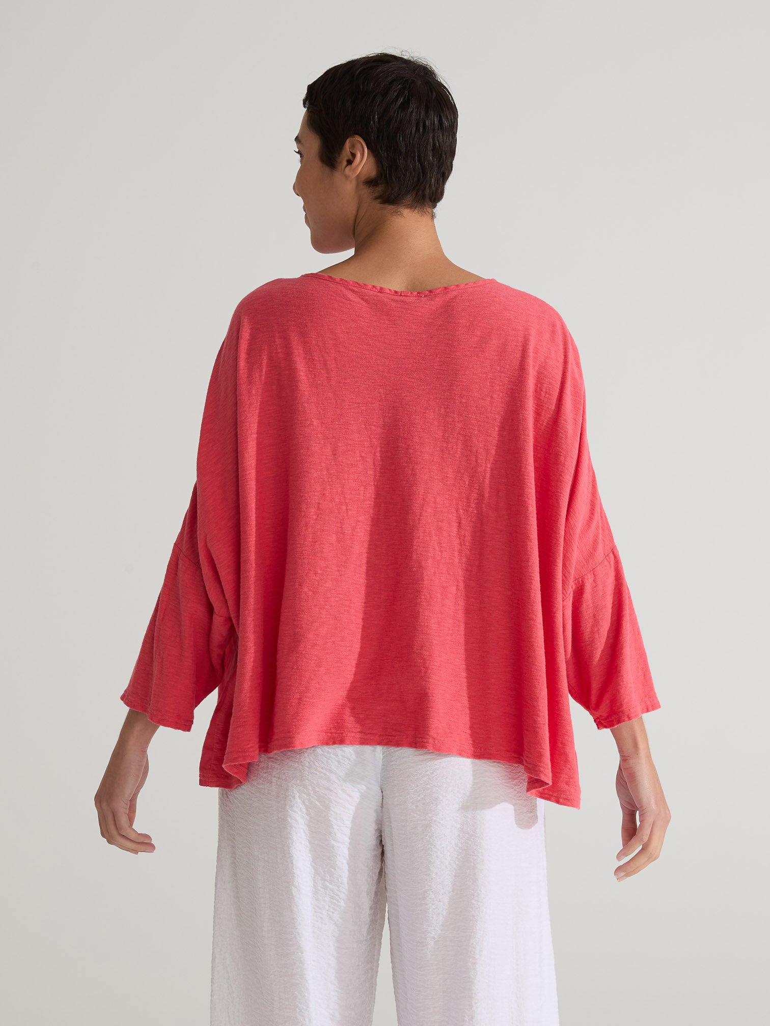 CUT LOOSE - Linen Combo O/S Crop Top - 5706511