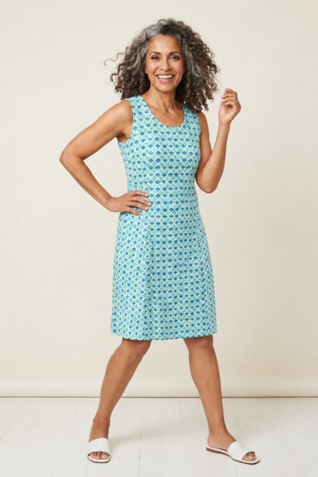 Habitat Pattern Pending Smock Star Dress - 57680 - GROTTO