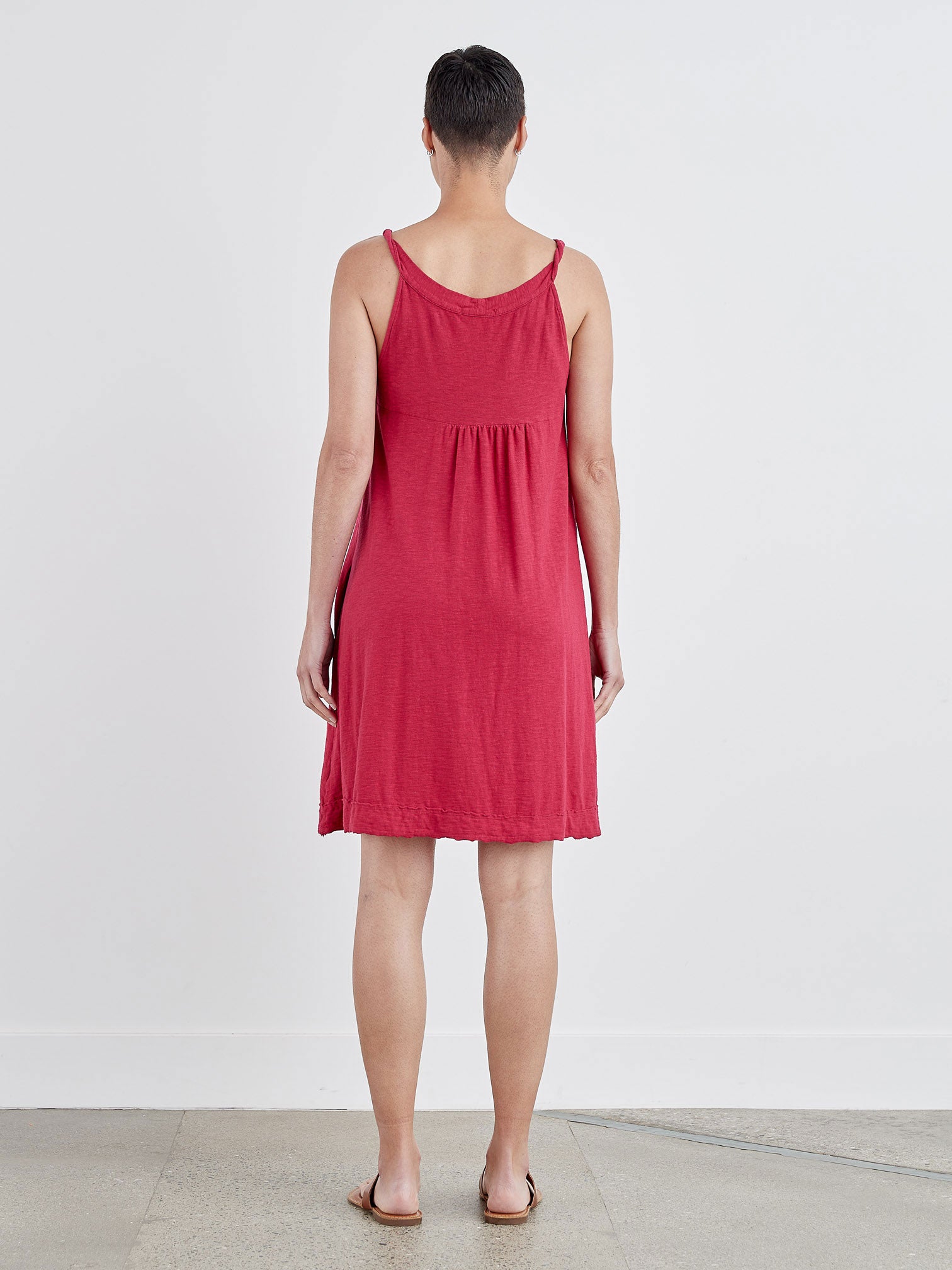 CUT LOOSE - Linen Weight Linen Cotton Twist Strap Dress - 5770319
