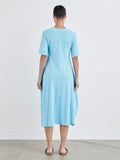 CUT LOOSE - Linen Weight Linen Cotton Seamed Midi Dress