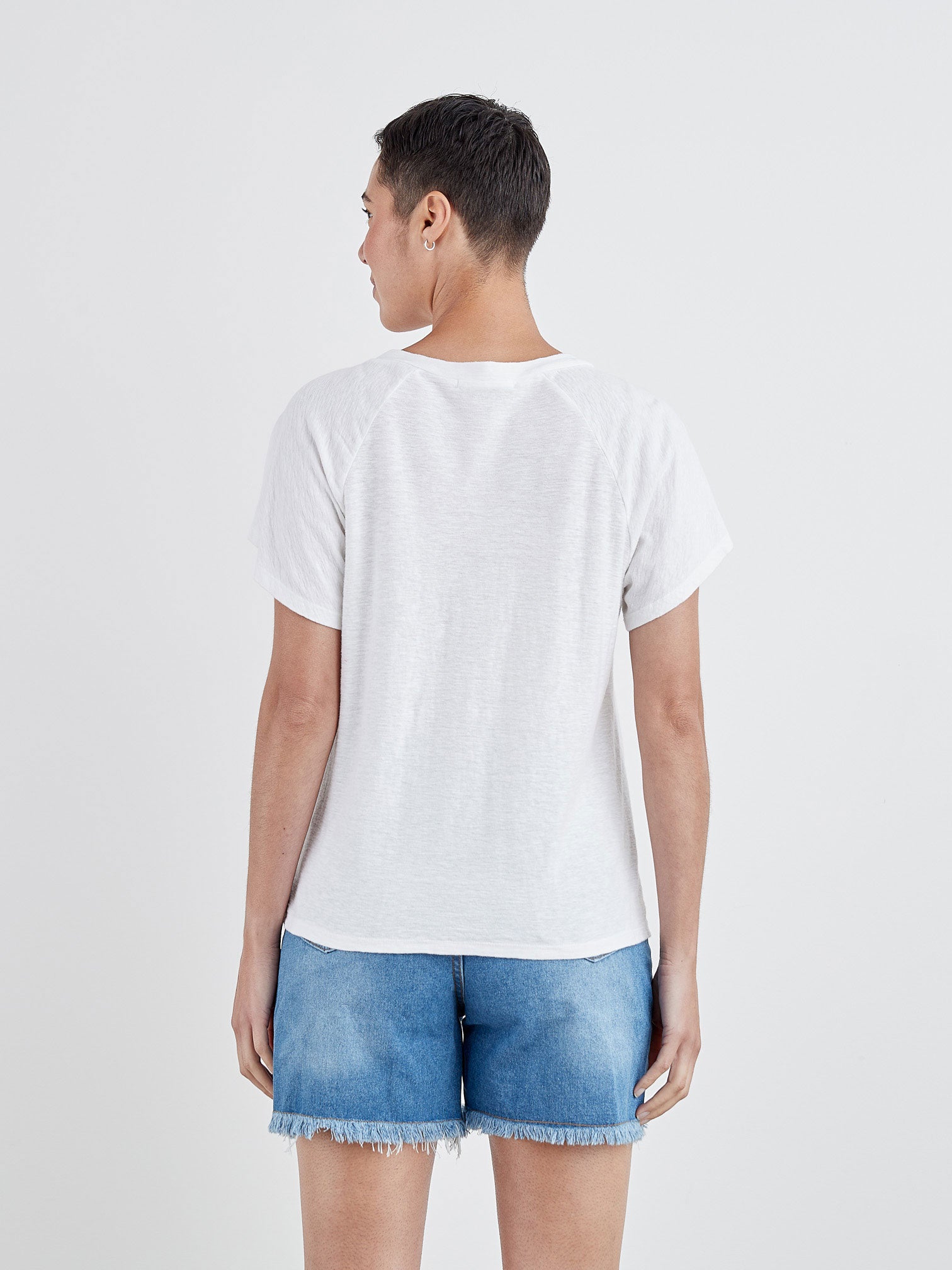 CUT LOOSE - Linen Weight Linen Cotton Flutter Slv Top - 5776543