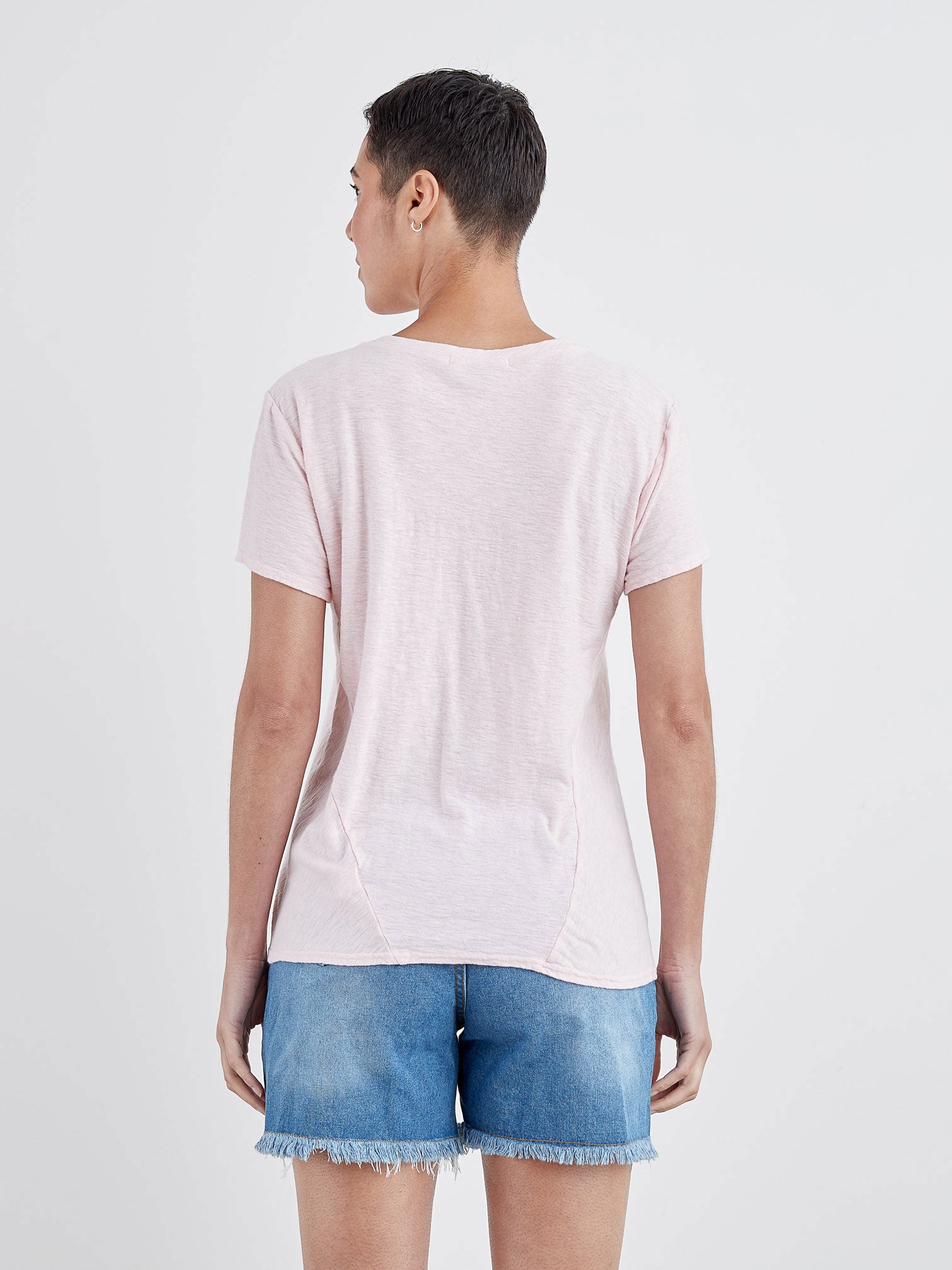 CUT LOOSE - Linen Weight Linen Cotton S/S Bias Tee - 5776620