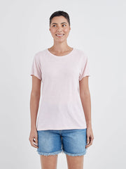 CUT LOOSE - Linen Weight Linen Cotton S/S Bias Tee - 5776620