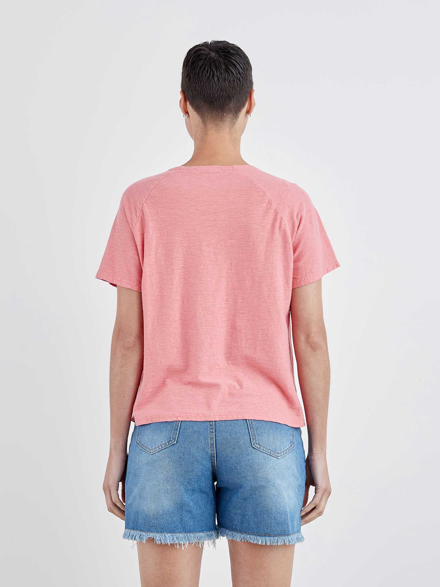 CUT LOOSE - Linen Weight Linen Cotton Cap Slv Raglan Tee - 5776911