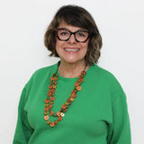 SYLCA Rust Bobbie Double Strand Necklace