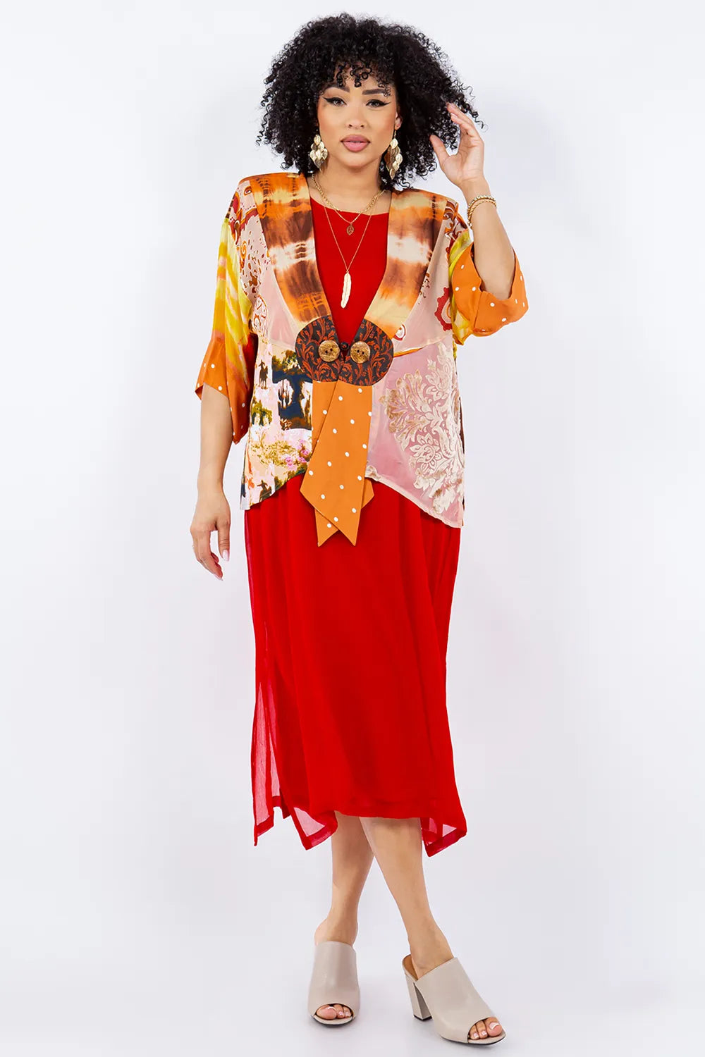 Sterling Style Frog Closure Jacket - 5801J CORAL