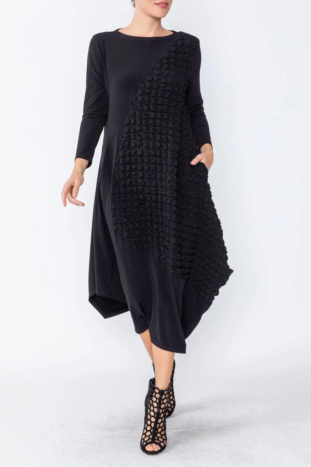 IC Collection Dress - 5813D - BLACK
