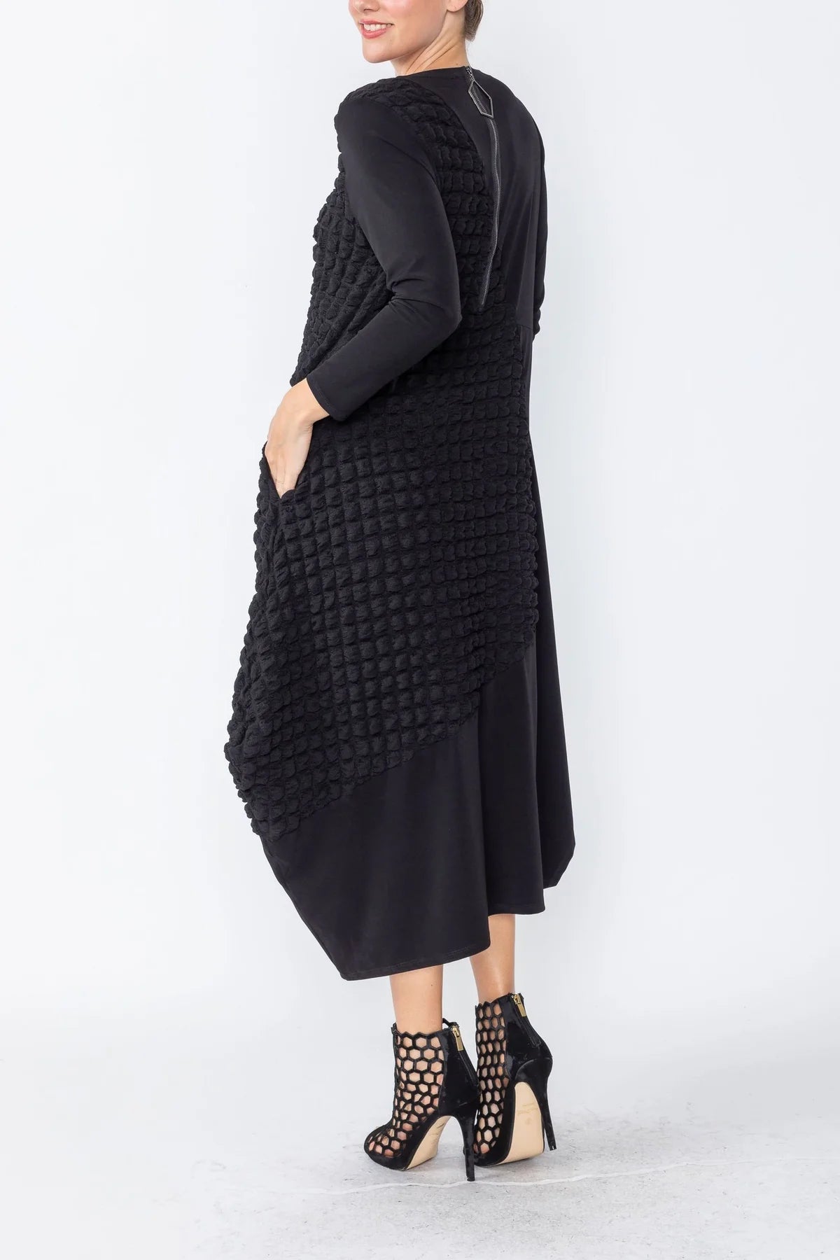 IC Collection Dress - 5813D - BLACK