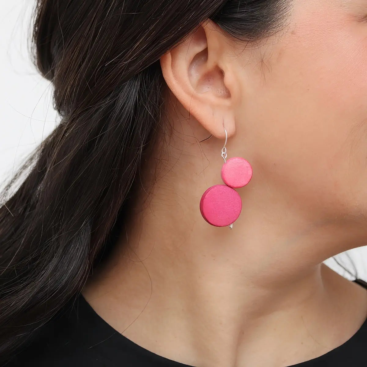 SYLCA Bubblegum Georgie Two Bead Drop Earrings
