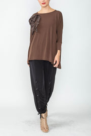IC COLLECTION Top- 5871T- BROWN