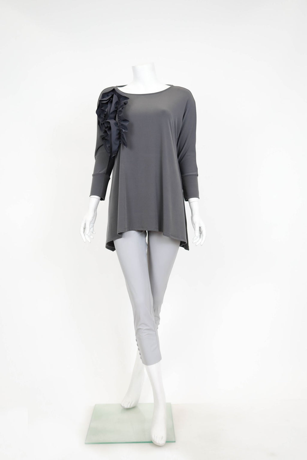 IC COLLECTION Top- 5871T- CHARCOAL