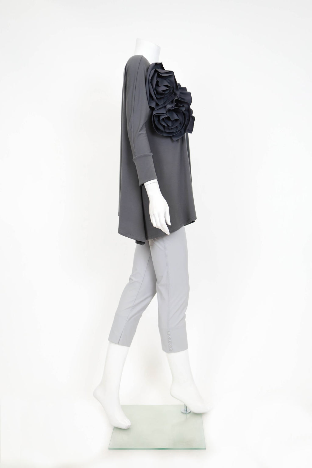 IC COLLECTION Top- 5871T- CHARCOAL