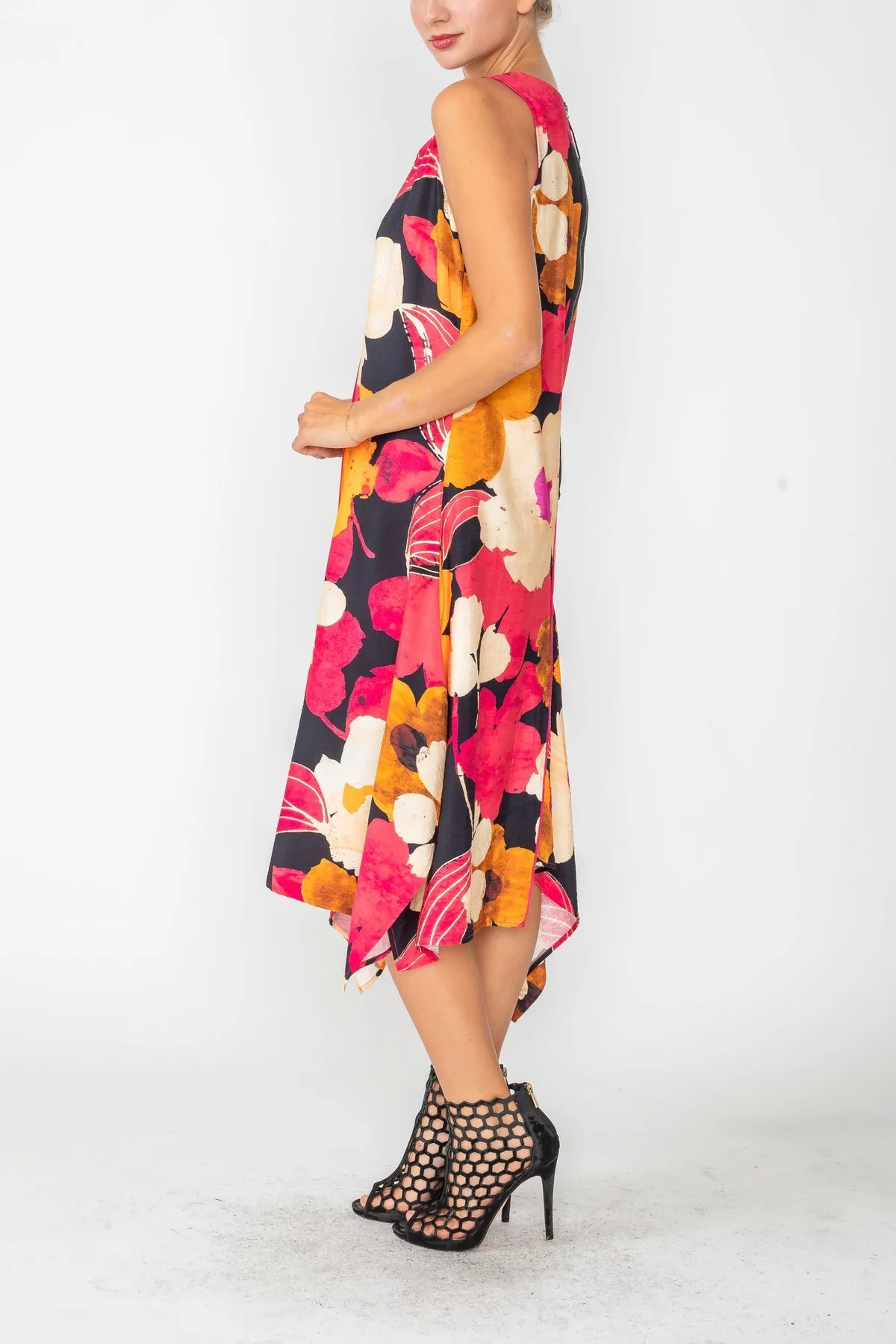 IC COLLECTION Dress- 5881D- FUCHSIA