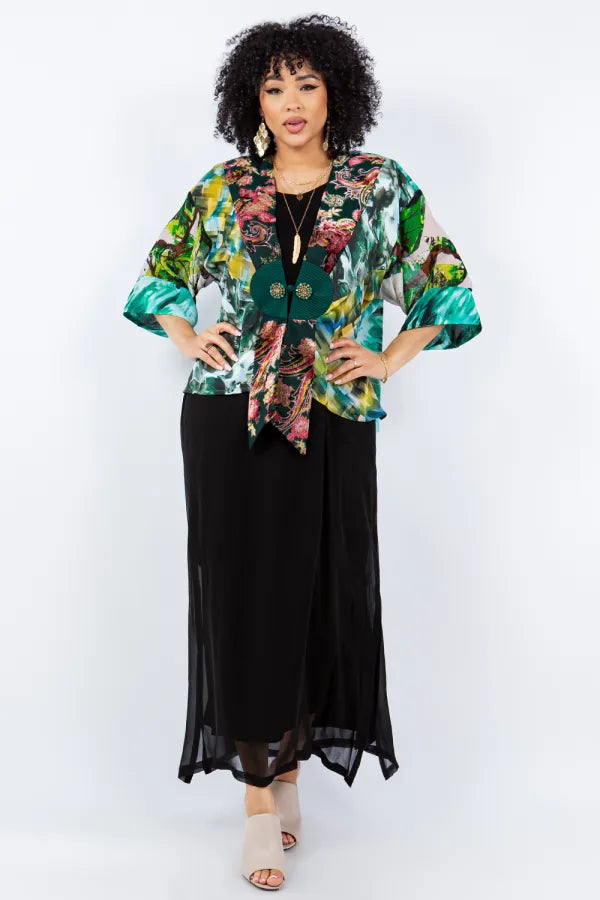 Sterling Style Frog Closure Jacket - 5882J FOREST