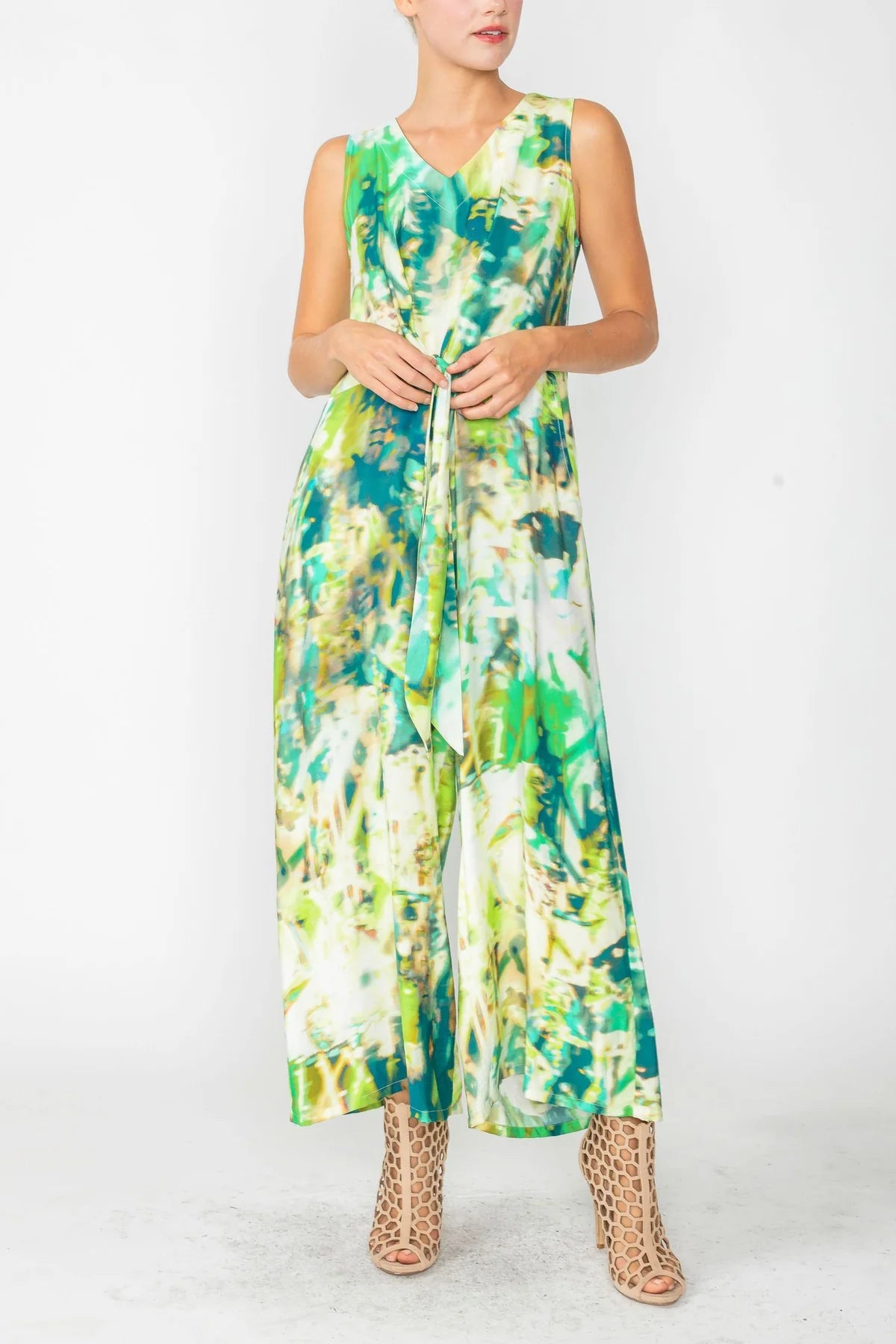 IC COLLECTION Jump Suit- 5894JS- GREEN
