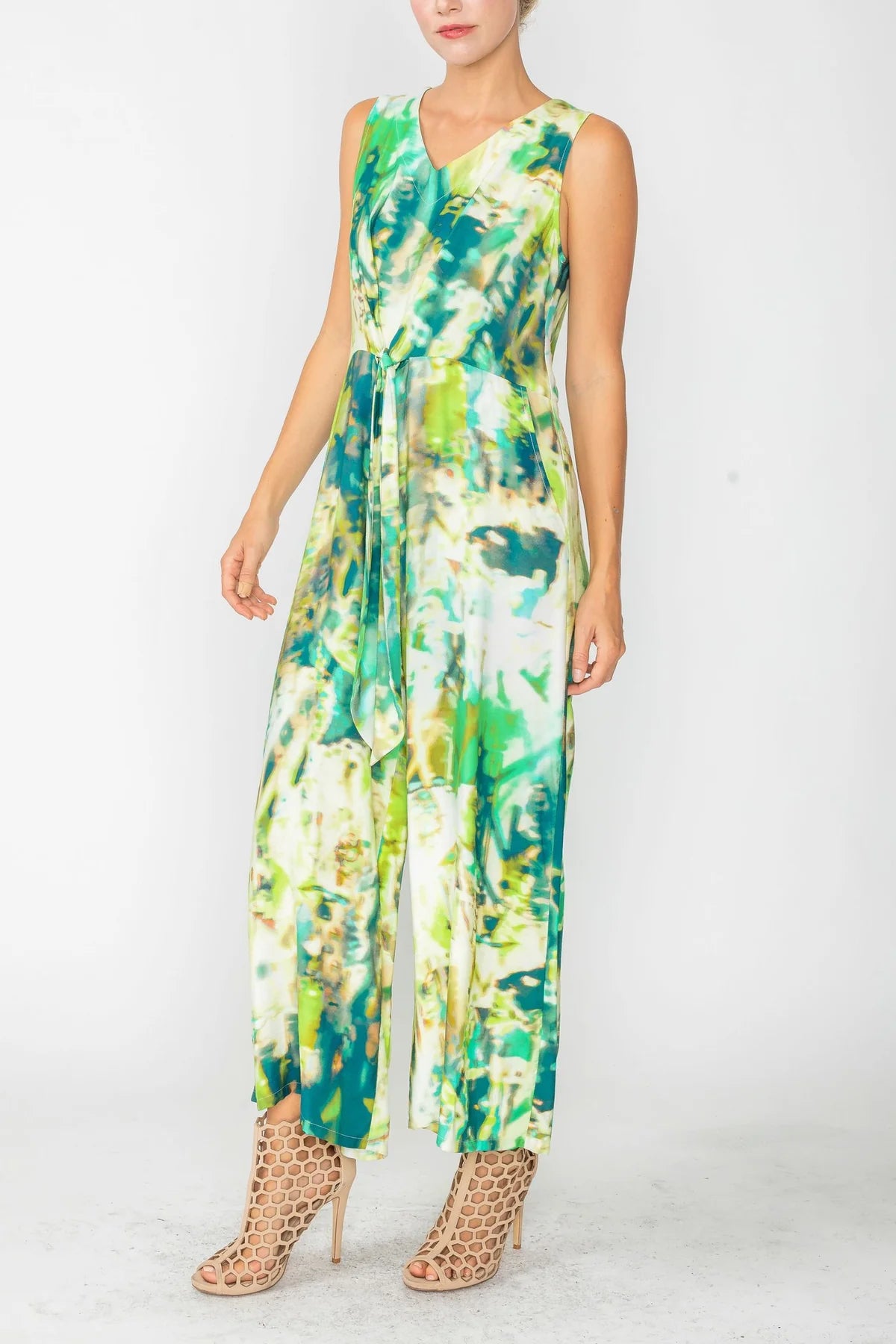 IC COLLECTION Jump Suit- 5894JS- GREEN