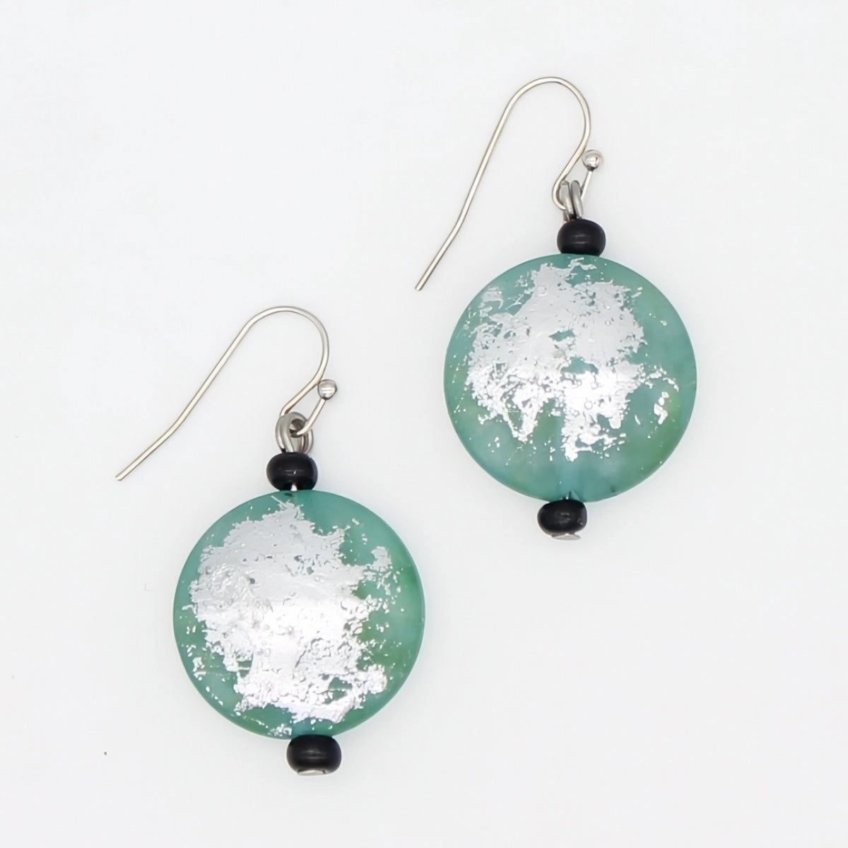 SYLCA Seafoam Silver Drift Earrings