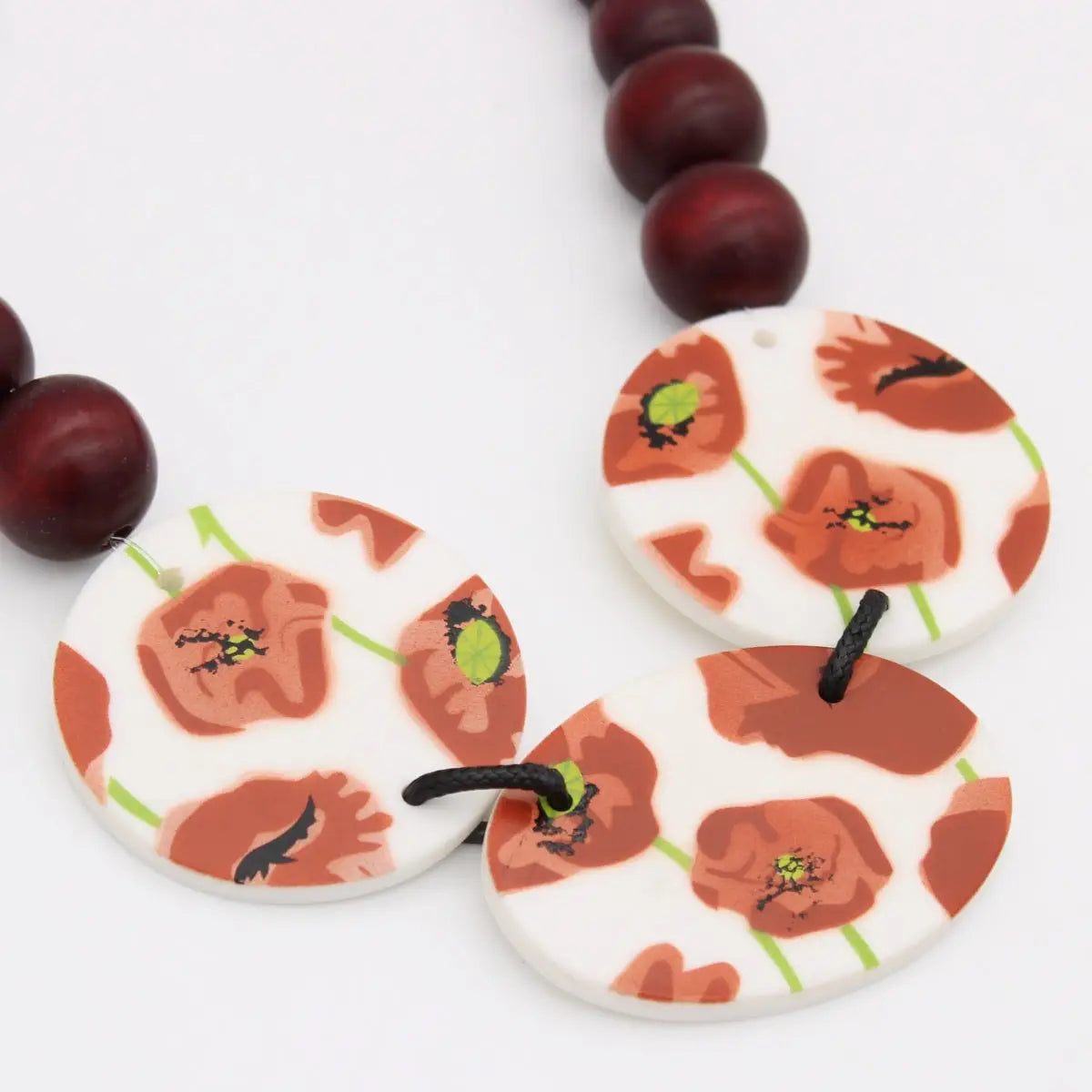 SYLCA Brown Poppies Choker Necklace - SD26N29 - POPPIES