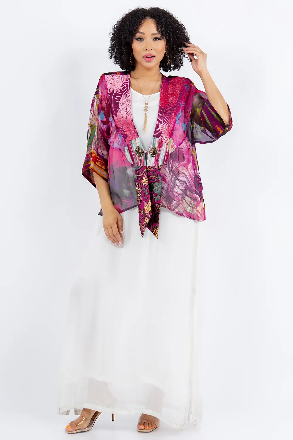 Sterling Style Frog Closure Jacket - 5912J HOT PINK
