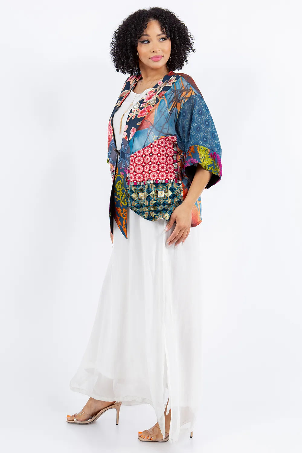 Sterling Style Frog Closure Jacket - 5914J DENIM/MULTI