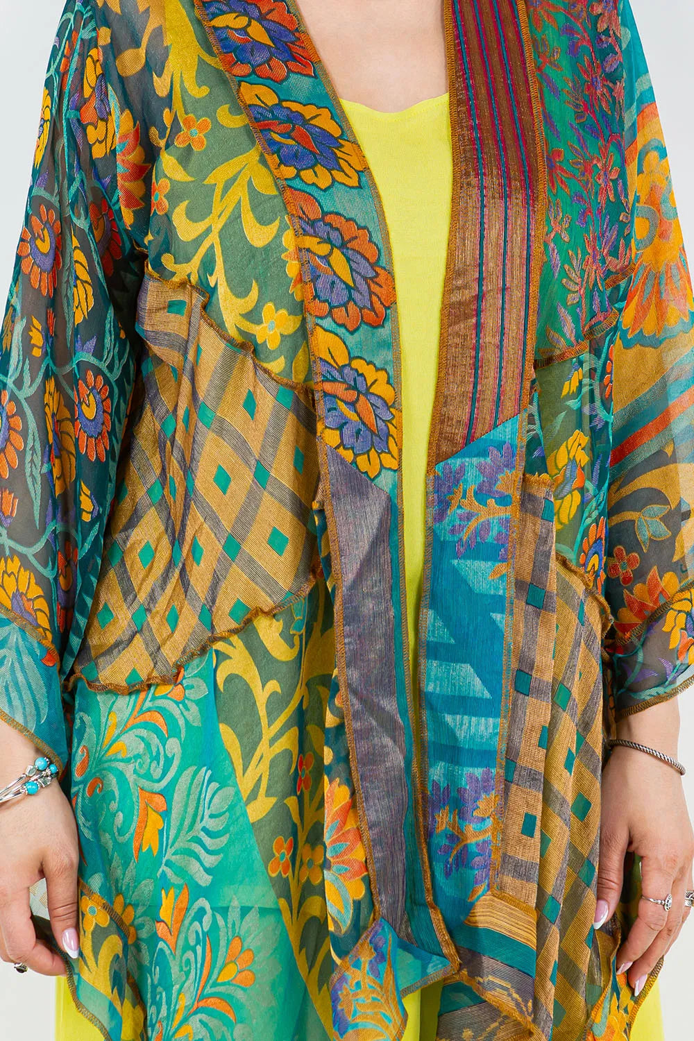 Sterling Style Short Butterfly Jacket - 5935SBJ TEAL/MULTI
