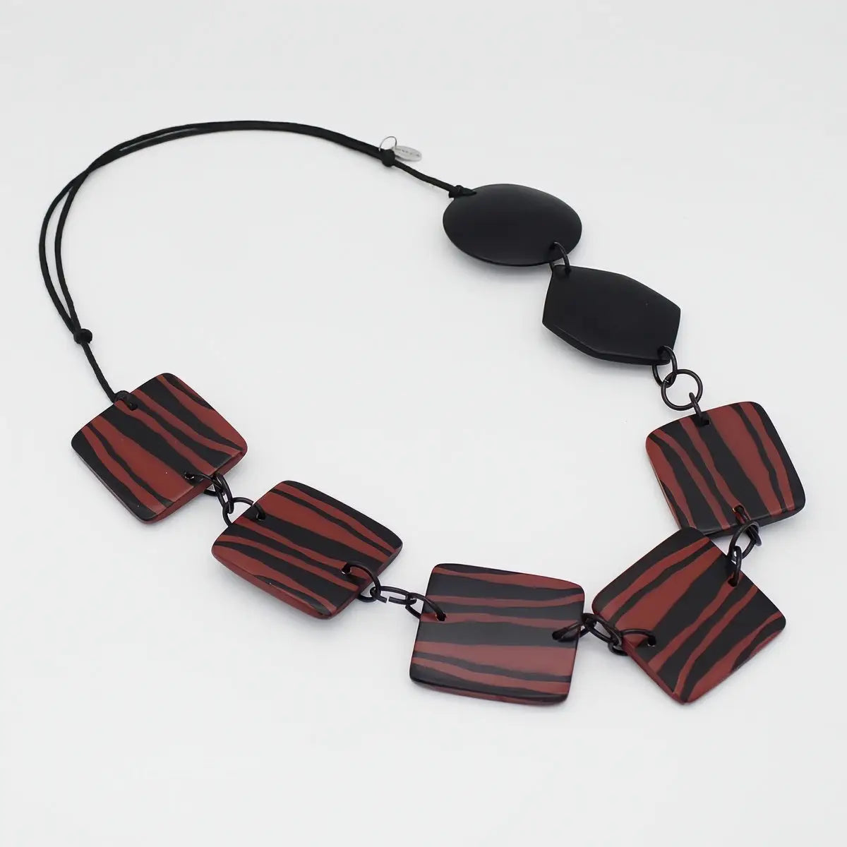 SYLCA Red and Black Danica Statement Necklace