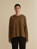 CUT LOOSE - Black/Natural Stripe Sweatshirt - 5996198