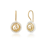 MANJUSHA Silver & Gold Spiral Earrings - E6059