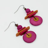 SYLCA  Assuta Fuchsia Drop Earrings