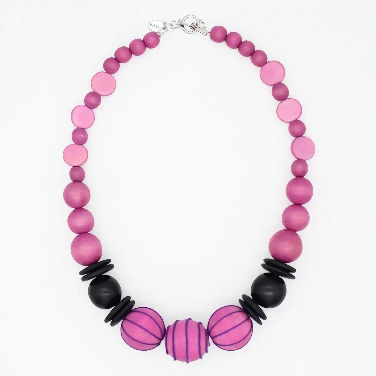 SYLCA Pink Pulse Statement Necklace - SD26N15 - PINK