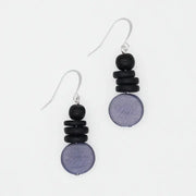 SYLCA Periwinkle and Black Dusk Earrings - SD25E27 - PERIWINKLE