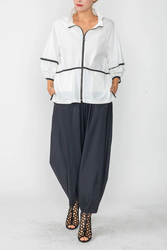 IC COLLECTION Jacket- 6010J- WHITE & BLACK