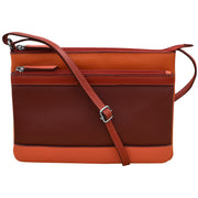 ili New York - DOUBLE ZIP CROSSBODY BAG - 6028 - Autumnal Multi
