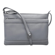 ili New York - DOUBLE ZIP CROSSBODY BAG - 6028 - Cool Grey
