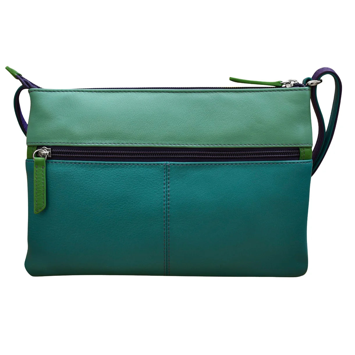 ili New York - DOUBLE ZIP CROSSBODY BAG - 6028 - Cool Tropics