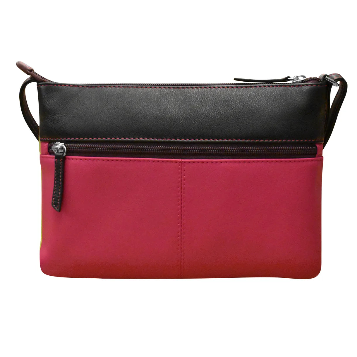 ili New York - DOUBLE ZIP CROSSBODY BAG - 6028 - Forest Multi